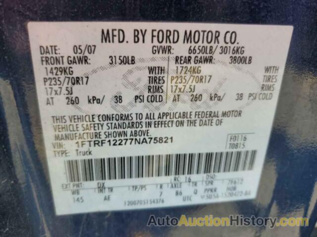 FORD All Models, 1FTRF12277NA75821