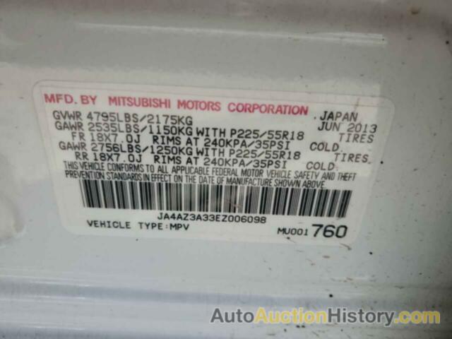 MITSUBISHI OUTLANDER SE, JA4AZ3A33EZ006098