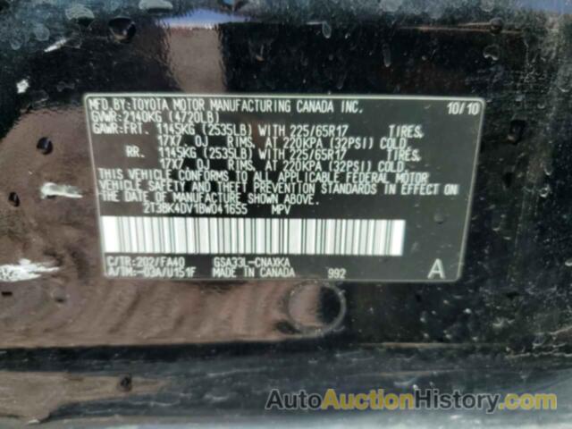 TOYOTA RAV4, 2T3BK4DV1BW041655