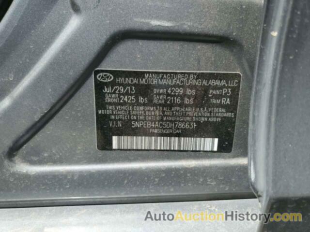 HYUNDAI SONATA GLS, 5NPEB4AC5DH786631