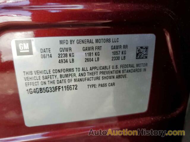 BUICK LACROSSE, 1G4GB5G33FF116672