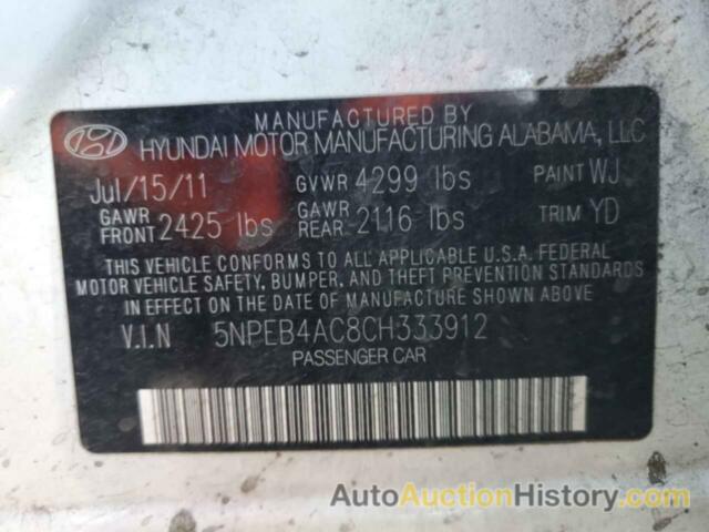 HYUNDAI SONATA GLS, 5NPEB4AC8CH333912