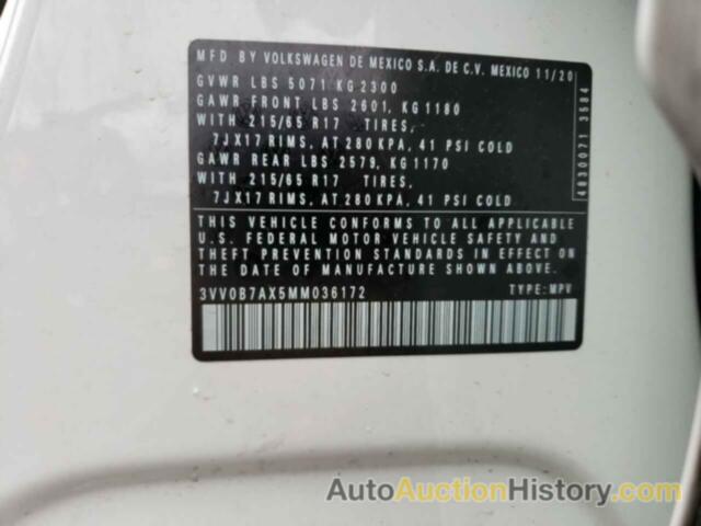 VOLKSWAGEN TIGUAN S, 3VV0B7AX5MM036172