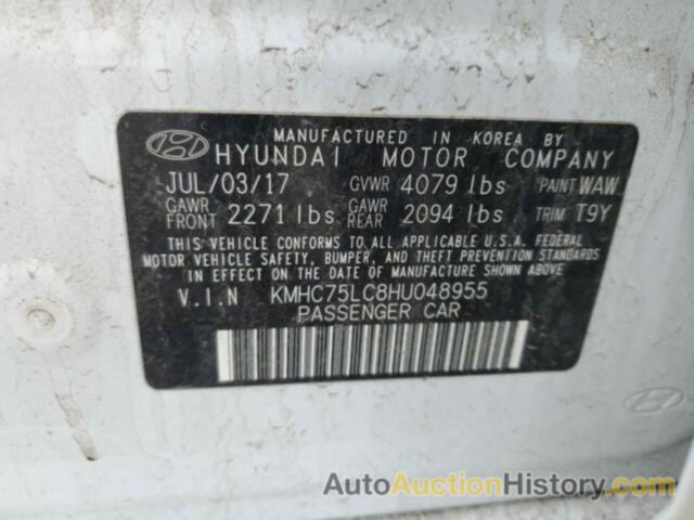 HYUNDAI IONIQ SEL, KMHC75LC8HU048955