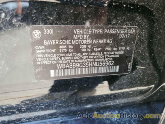 BMW 3 SERIES I, WBA8B9G35HNU56962