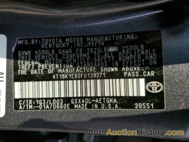 TOYOTA AVALON XLE, 4T1BK1EB0FU139271