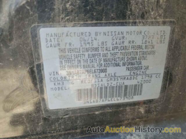 NISSAN SENTRA S, 3N1AB7AP6EL673908