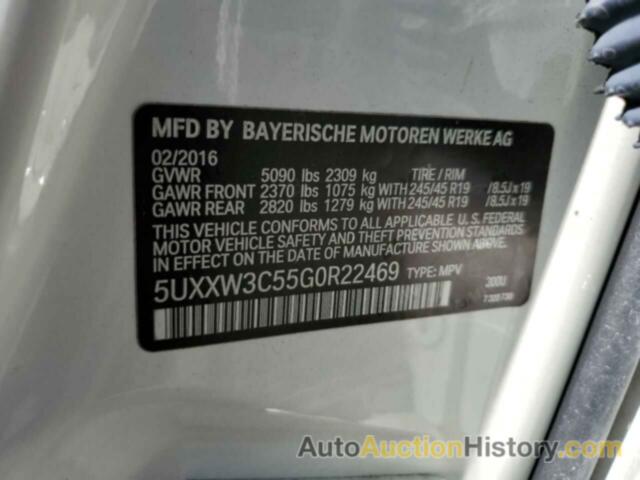 BMW X4 XDRIVE28I, 5UXXW3C55G0R22469