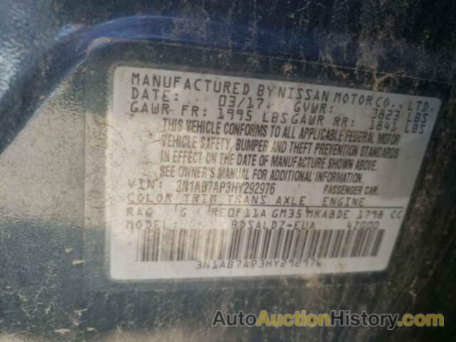 NISSAN SENTRA S, 3N1AB7AP3HY292976