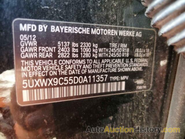 BMW X3 XDRIVE28I, 5UXWX9C55D0A11357