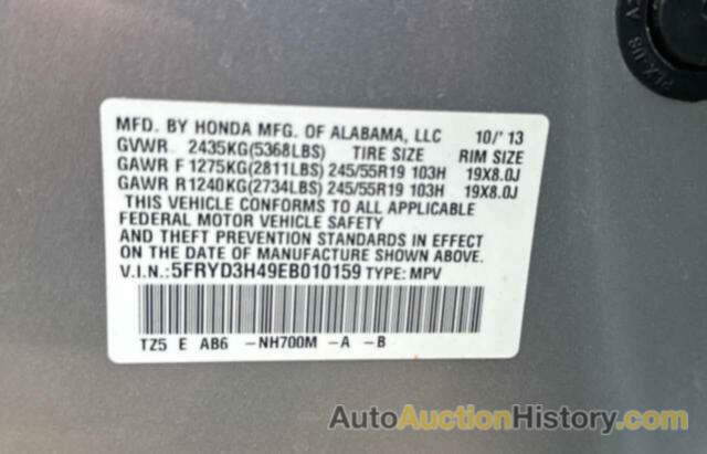 ACURA MDX TECHNOLOGY, 5FRYD3H49EB010159