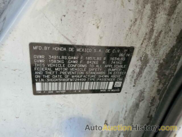 HONDA FIT EX, 3HGGK5H89FM724499