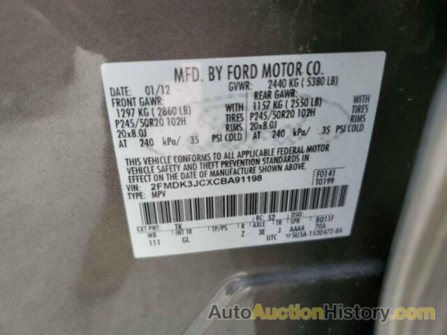 FORD EDGE SEL, 2FMDK3JCXCBA91198