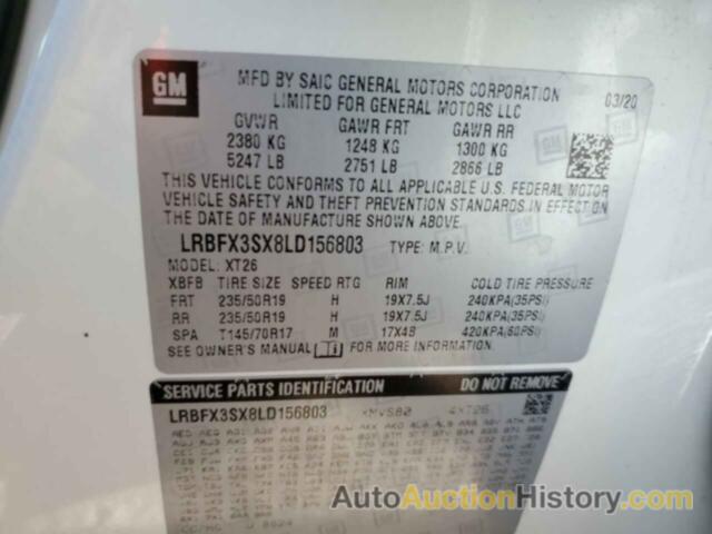 BUICK ENVISION PREMIUM, LRBFX3SX8LD156803