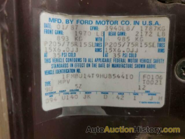 FORD BRONCO, 1FMBU14T9HUB54410