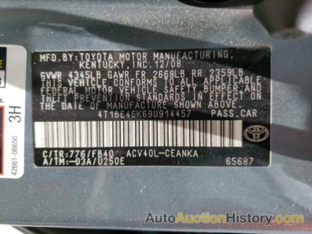 TOYOTA CAMRY BASE, 4T1BE46K69U914457