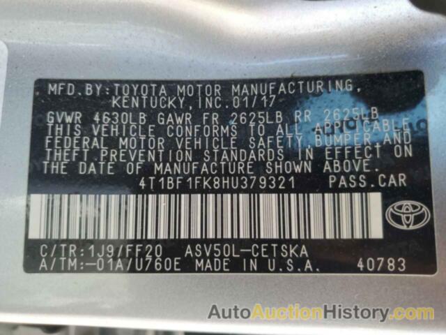 TOYOTA CAMRY LE, 4T1BF1FK8HU379321