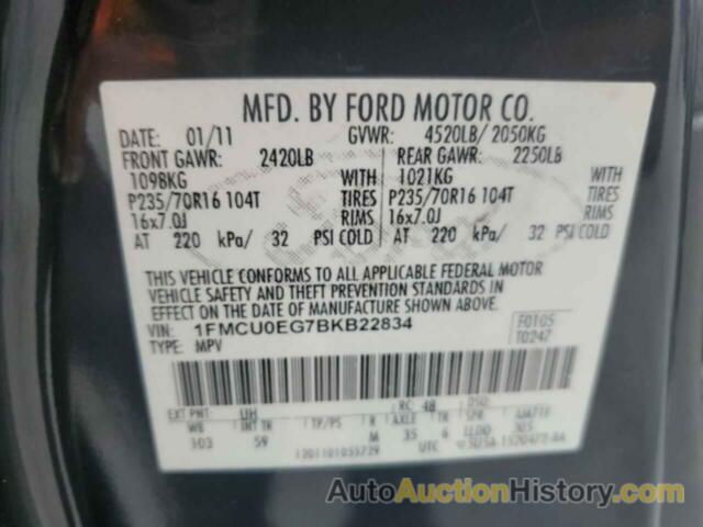 FORD ESCAPE LIMITED, 1FMCU0EG7BKB22834