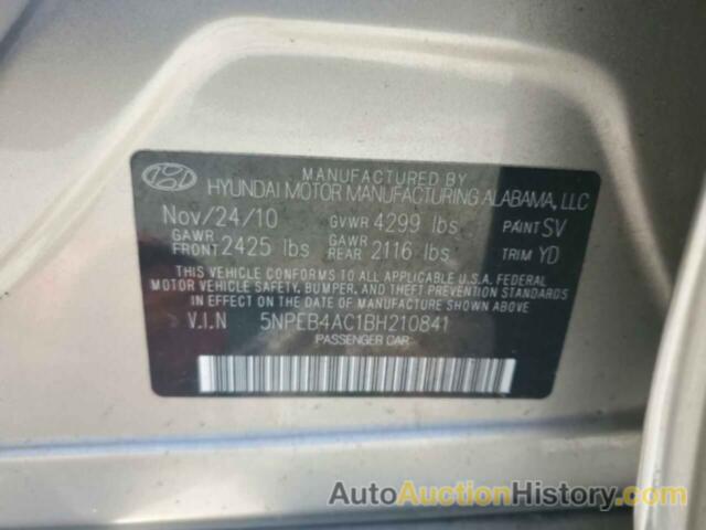 HYUNDAI SONATA GLS, 5NPEB4AC1BH210841