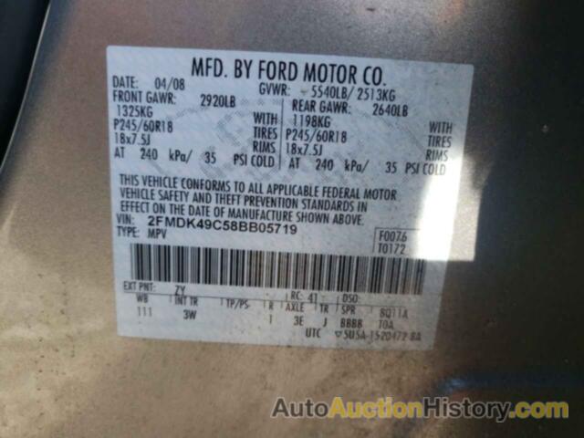 FORD EDGE LIMITED, 2FMDK49C58BB05719