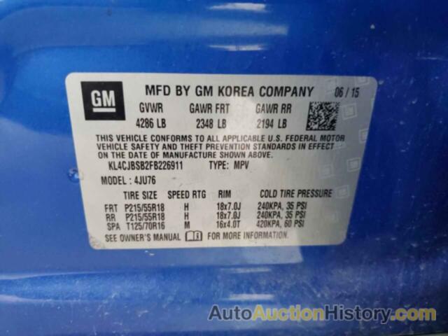 BUICK ENCORE CONVENIENCE, KL4CJBSB2FB226911