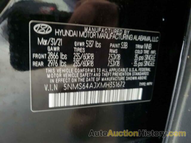 HYUNDAI SANTA FE SEL, 5NMS64AJXMH351672