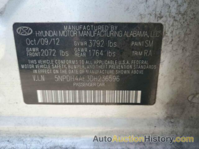 HYUNDAI ELANTRA GLS, 5NPDH4AE3DH236596