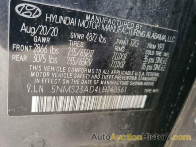 HYUNDAI SANTA FE SE, 5NMS23AD4LH268561