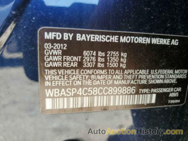 BMW 5 SERIES XIGT, WBASP4C58CC899886