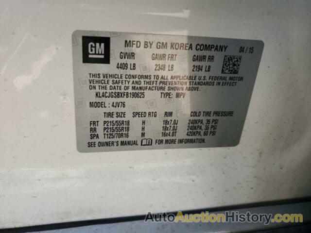 BUICK ENCORE, KL4CJGSBXFB190625