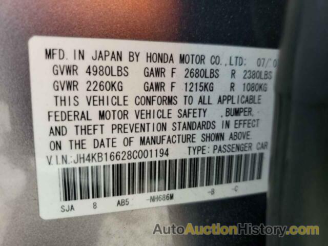 ACURA RL, JH4KB16628C001194