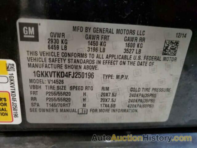 GMC ACADIA DEN DENALI, 1GKKVTKD4FJ250196