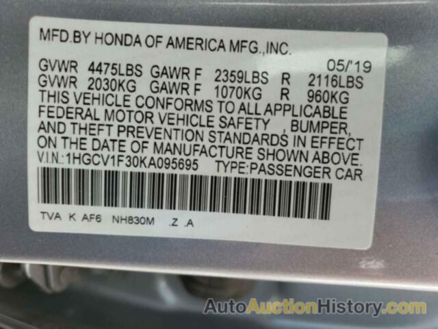 HONDA ACCORD SPORT, 1HGCV1F30KA095695