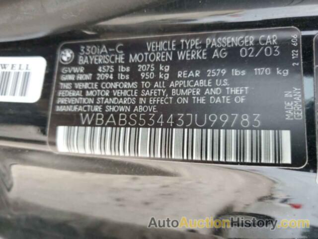 BMW 3 SERIES CI, WBABS53443JU99783