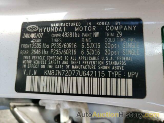 HYUNDAI TUCSON SE, KM8JN72D77U642115