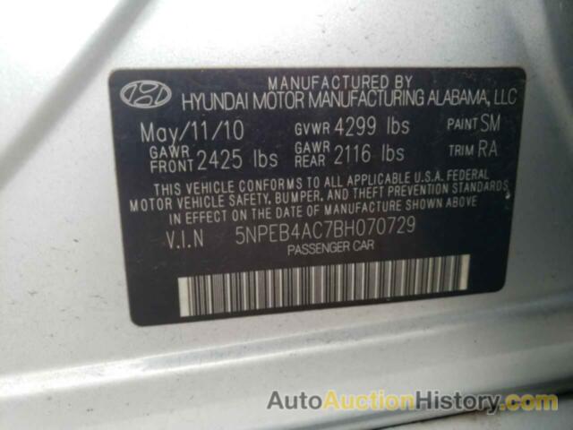 HYUNDAI SONATA GLS, 5NPEB4AC7BH070729