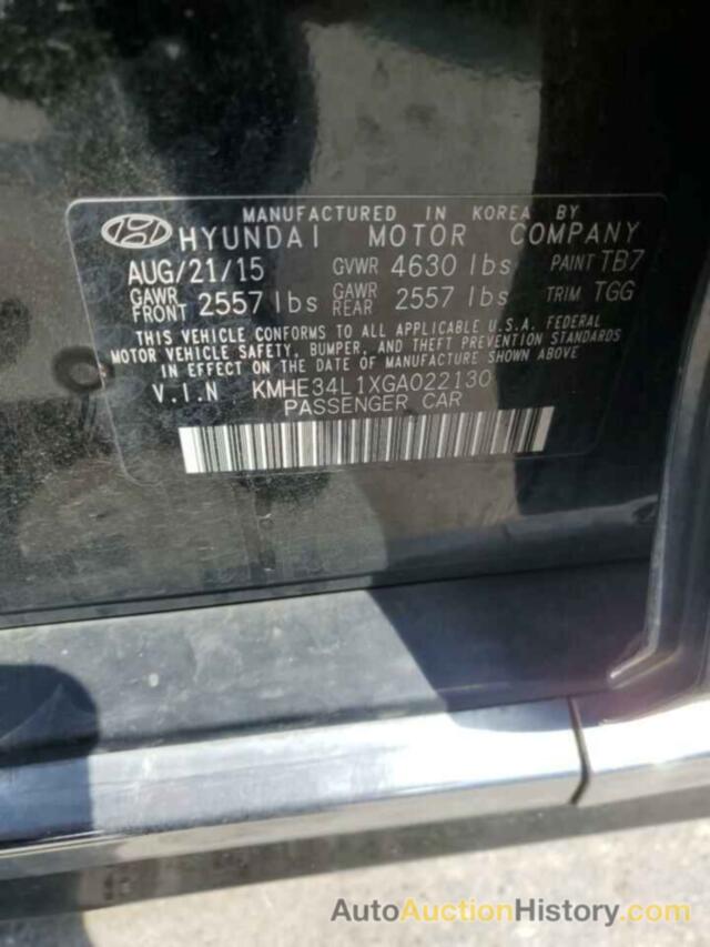 HYUNDAI SONATA HYBRID, KMHE34L1XGA022130