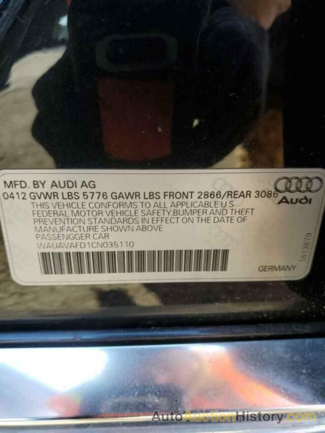 AUDI A8 QUATTRO, WAUAVAFD1CN035110