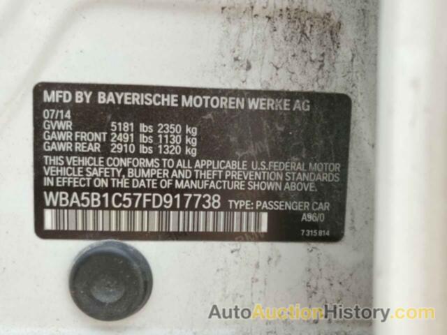 BMW 5 SERIES I, WBA5B1C57FD917738