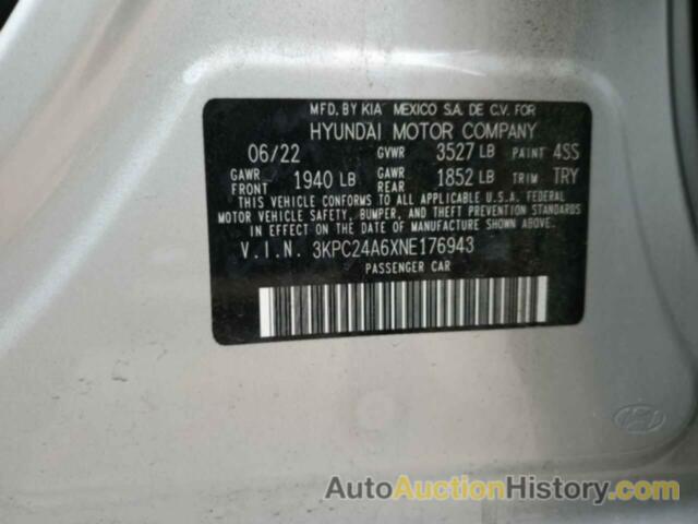 HYUNDAI ACCENT SE, 3KPC24A6XNE176943