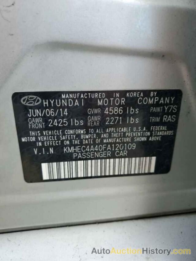 HYUNDAI SONATA HYBRID, KMHEC4A40FA120109