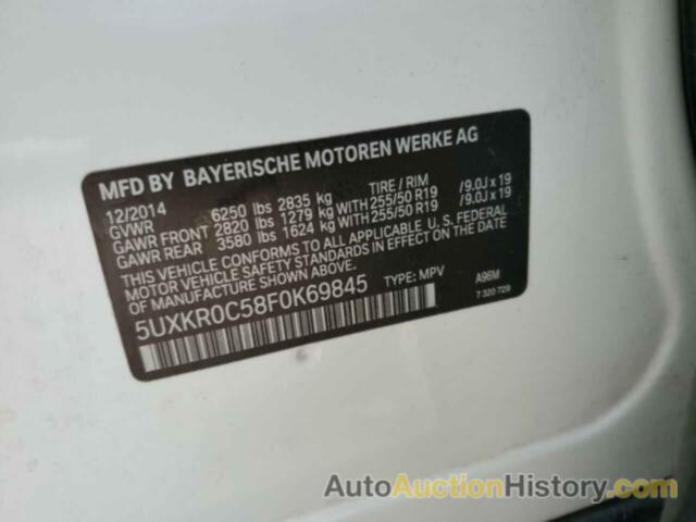 BMW X5 XDRIVE35I, 5UXKR0C58F0K69845