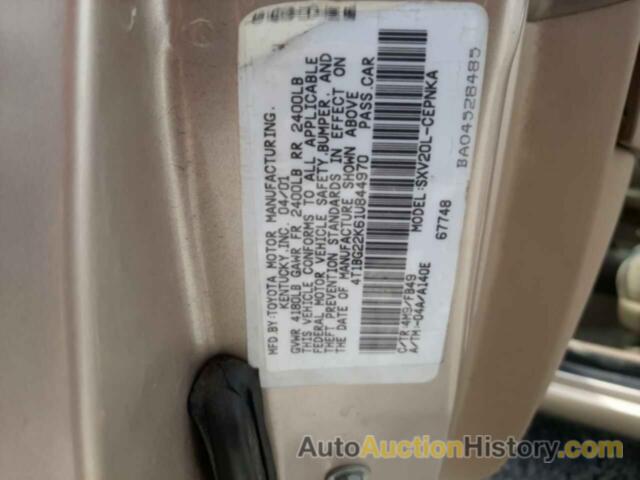 TOYOTA CAMRY CE, 4T1BG22K61U844970