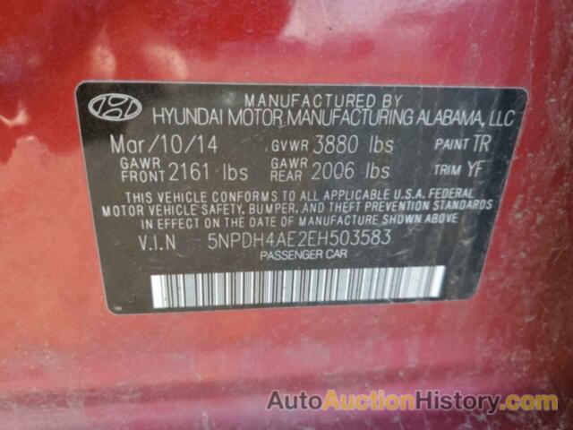 HYUNDAI ELANTRA SE, 5NPDH4AE2EH503583