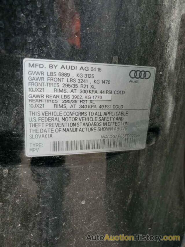 AUDI Q7 PRESTIGE, WA1DGAFE5FD023596