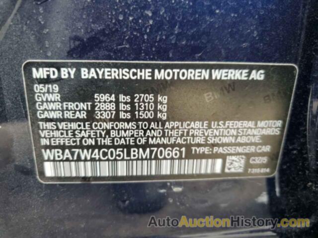 BMW 7 SERIES, WBA7W4C05LBM70661