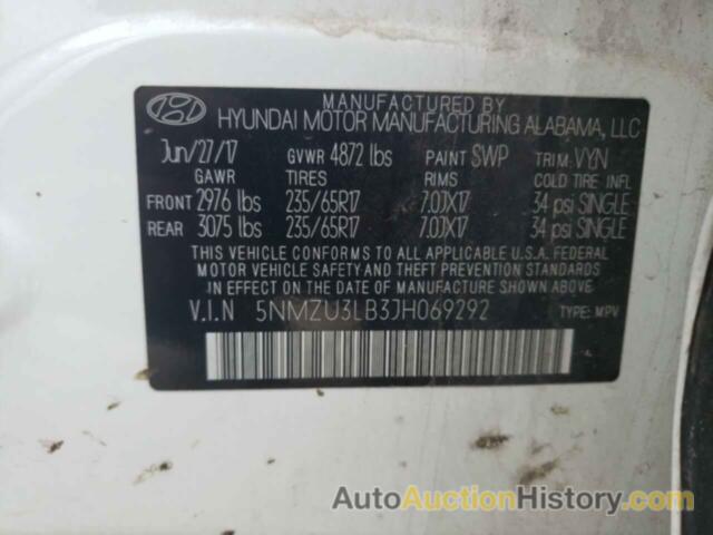 HYUNDAI SANTA FE, 5NMZU3LB3JH069292