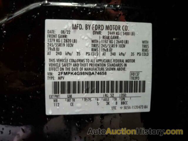 FORD EDGE SE, 2FMPK4G98NBA74658