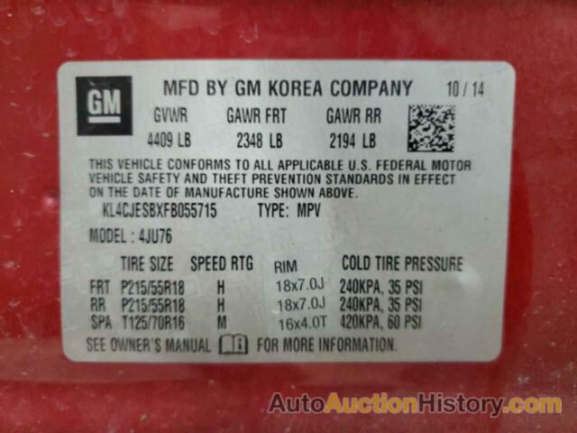 BUICK ENCORE, KL4CJESBXFB055715