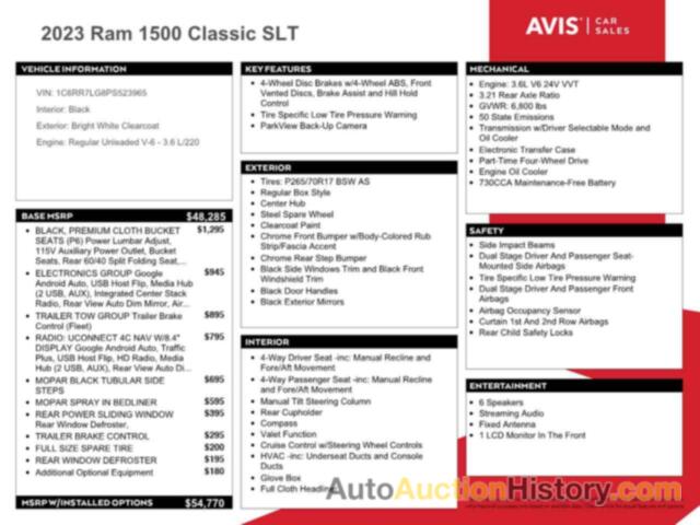 RAM 1500 SLT, 1C6RR7LG8PS523965